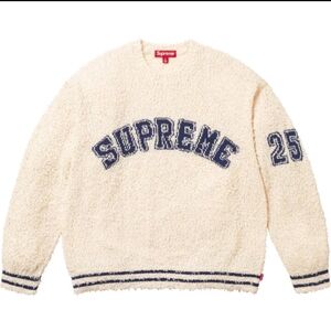 Supreme Textured Arc Cream Mens Sweater